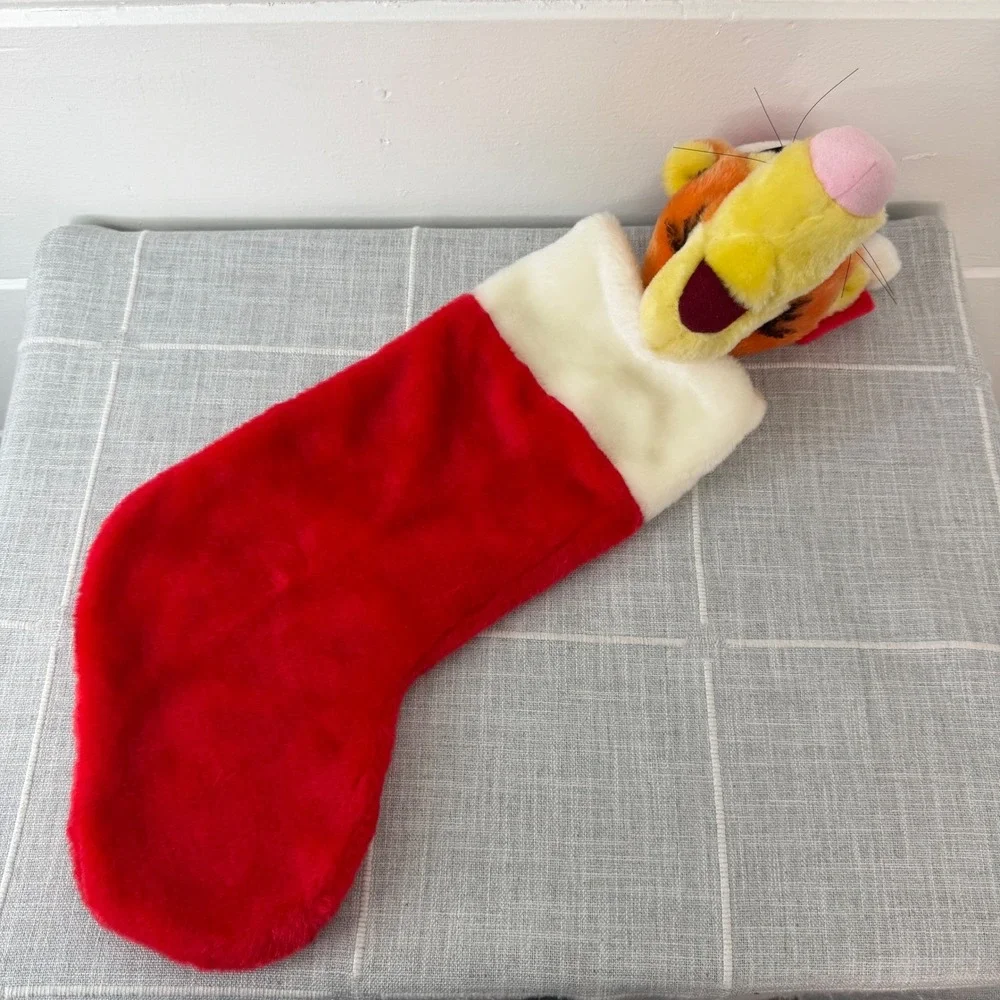 VTG Y2K Disney Tigger‎ 3D Plush Christmas Stocking Gemmy 2004 NEW
